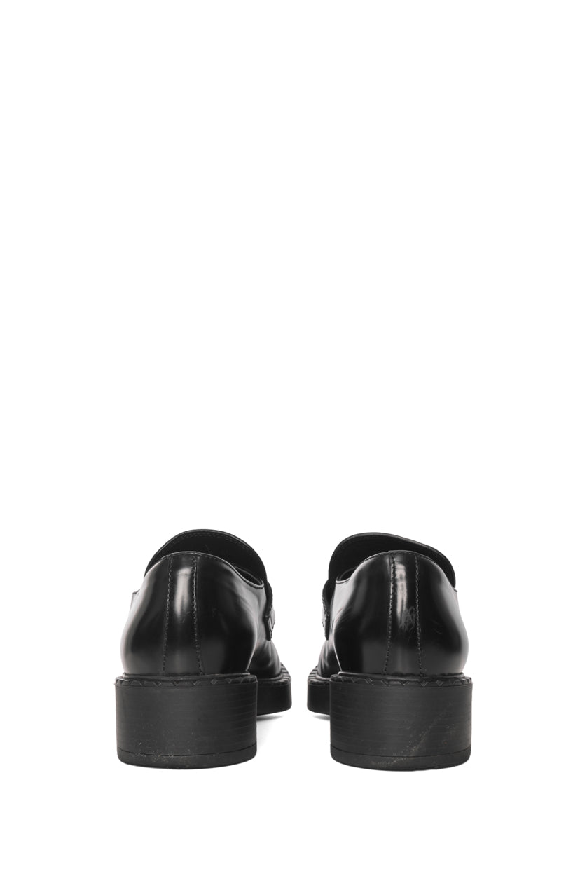 Prada Size 40.5 Brushed Leather Loafers