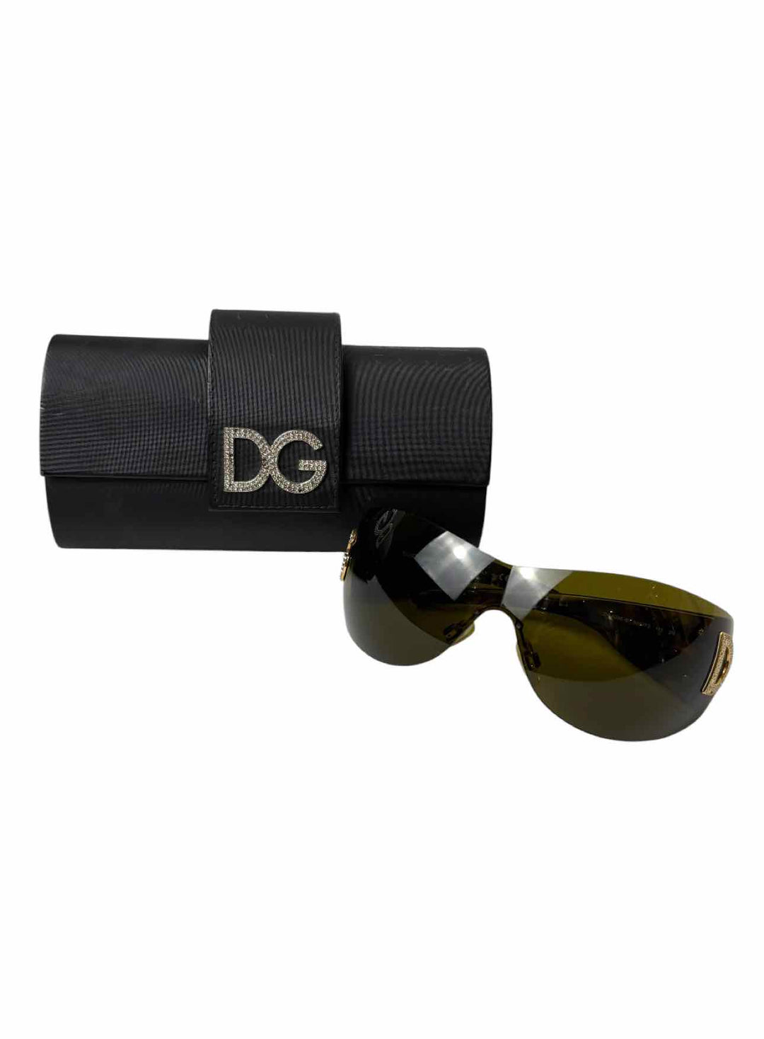 Dolce & Gabbana Crystal Logo Shield Sunglasses Eyewear