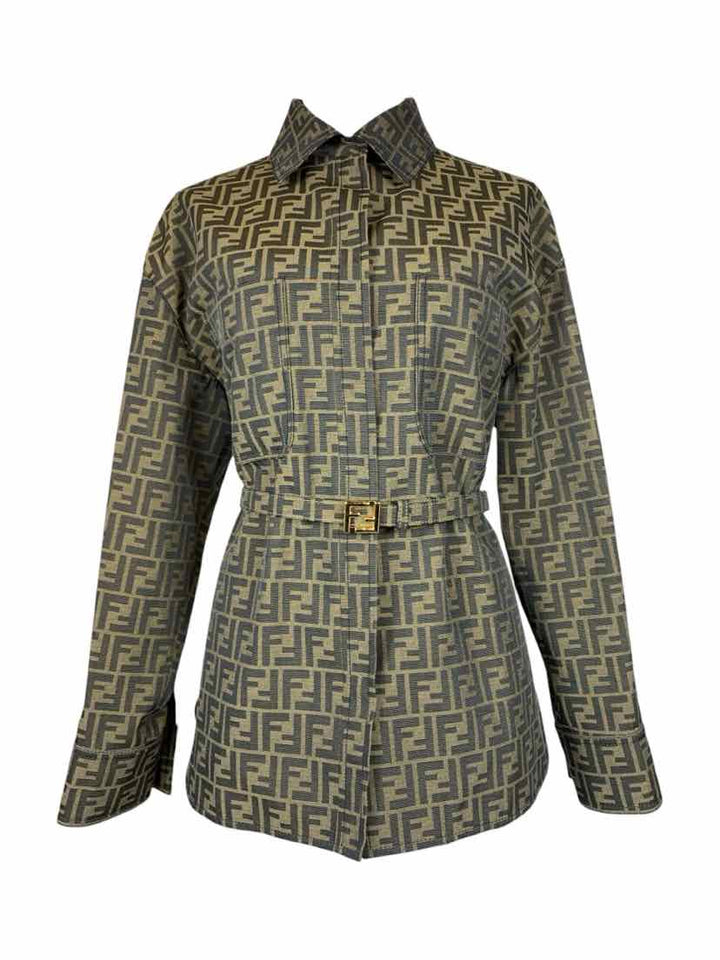 Fendi Size 42 Go-To Belted Jacket