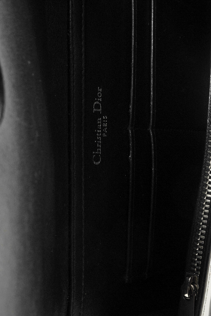 Dior 2017 Metallic Leather Microcannage Diorama Crossbody Wallet On Chain