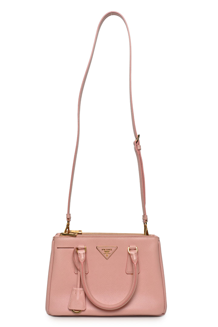 Prada Saffiano Lux Small Double Zip Galleria Tote