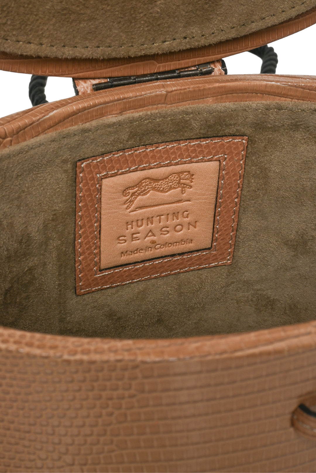 Hunting Season Lizard Leather Trunk Bag