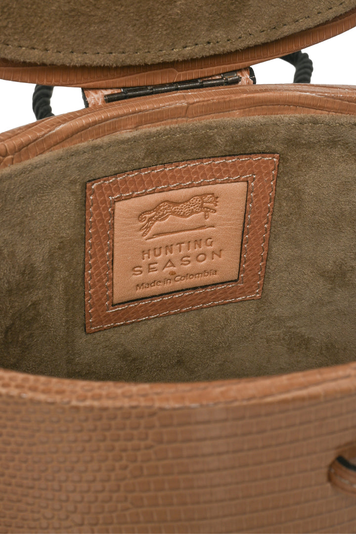 Hunting Season Lizard Leather Trunk Bag
