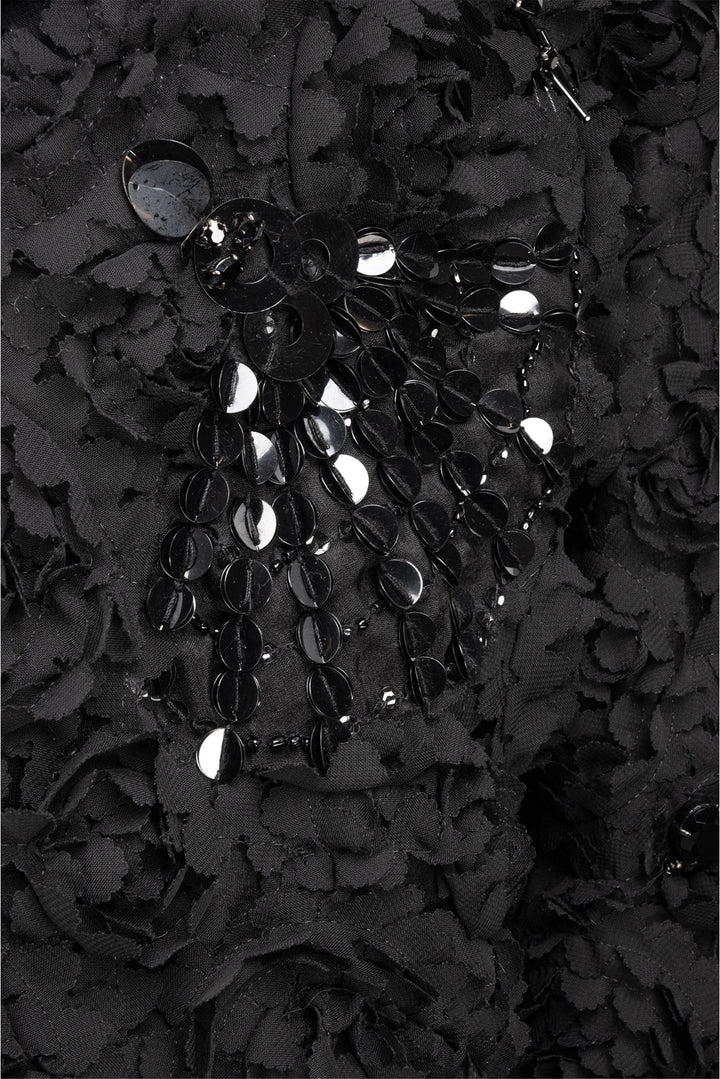 Shiatzy Chen Size 8 Floral Embellished Button-Up Jacket