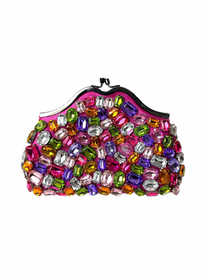 Philip Treacy Crystal Beaded Satin Clutch