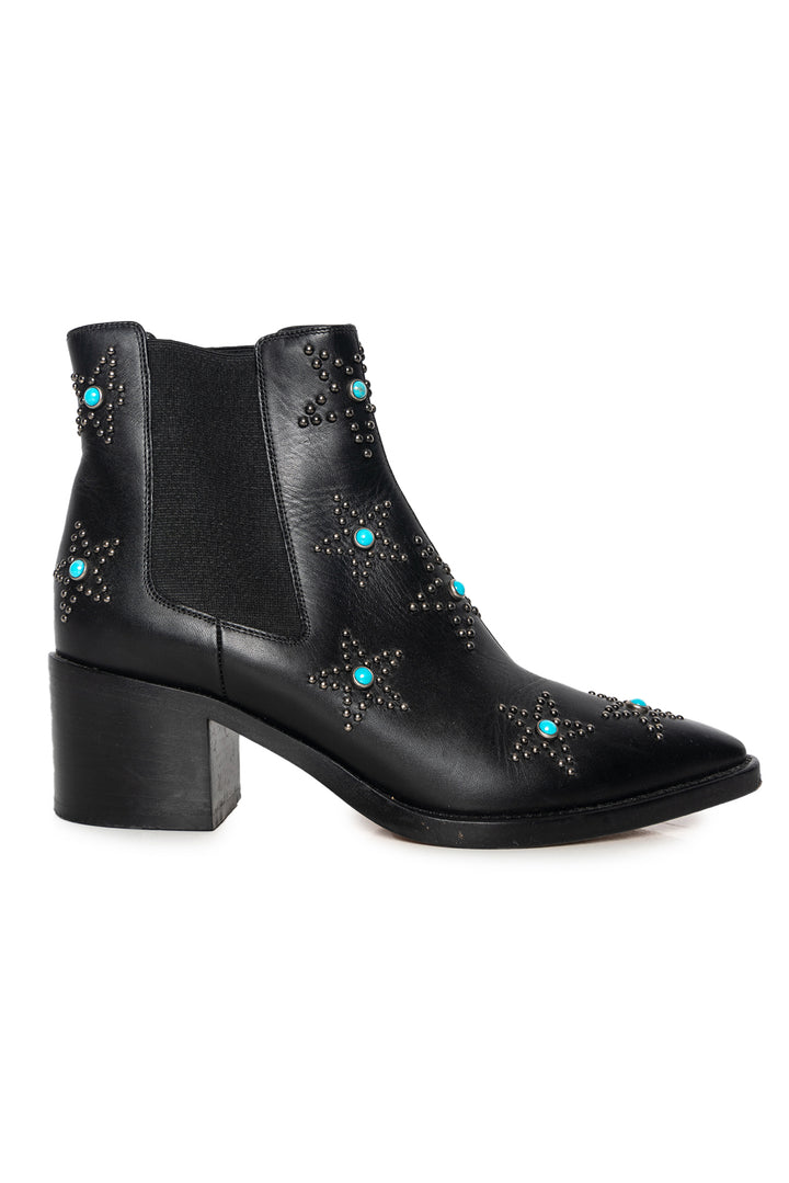 Valentino Size 38 Star Studded Ankle Boots