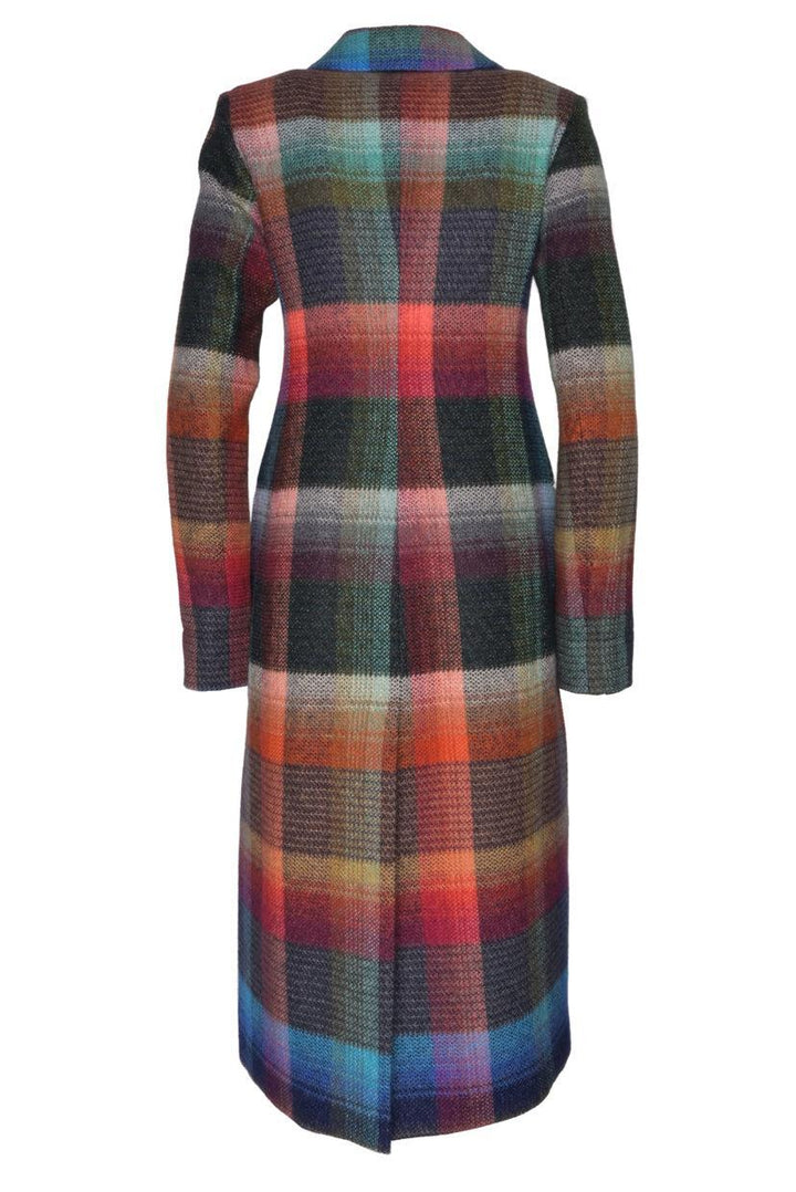 Missoni Size 40 Multi-colour Check Mohair Blend Coat