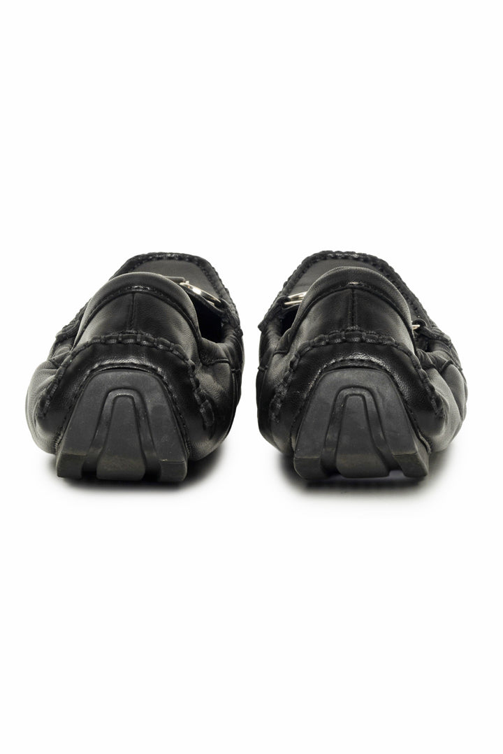 Gucci Size 35.5 Bamboo Horsebit Driving Loafers