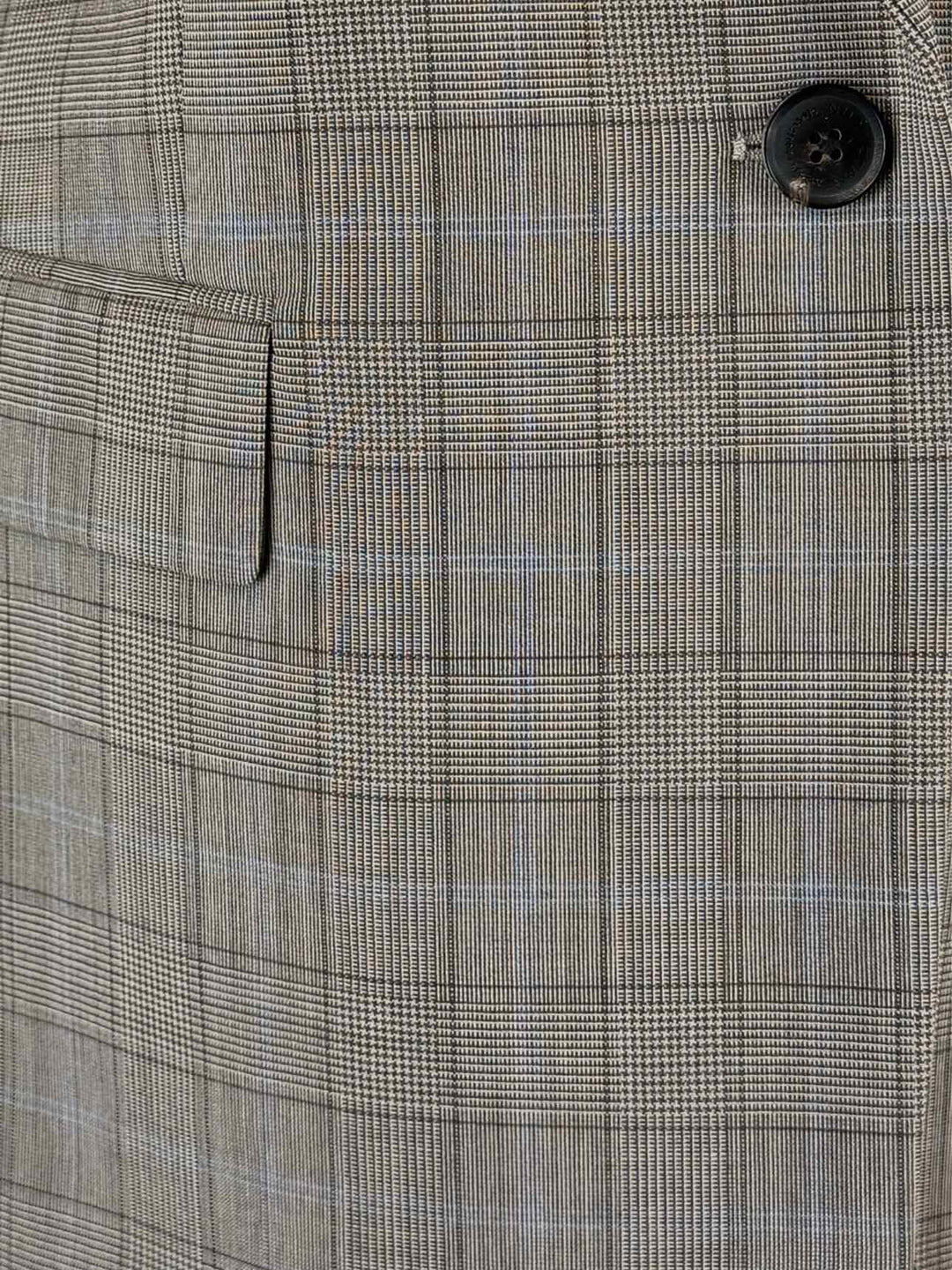 Nili Lotan Size 2 Single Breasted Plaid Wool Blazer