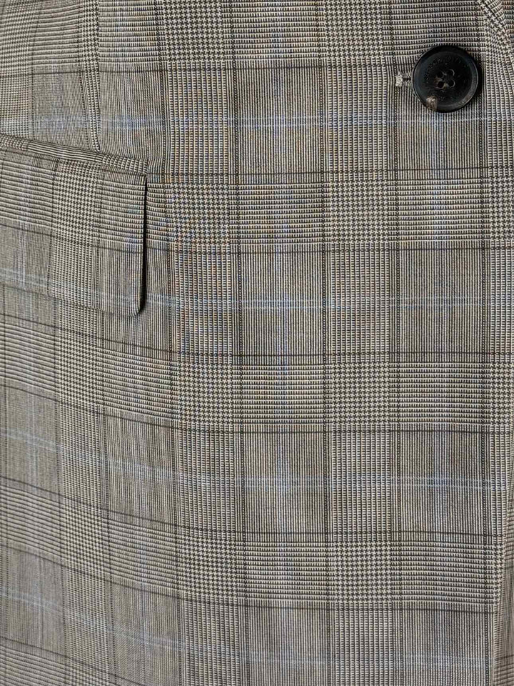 Nili Lotan Size 2 Single Breasted Plaid Wool Blazer