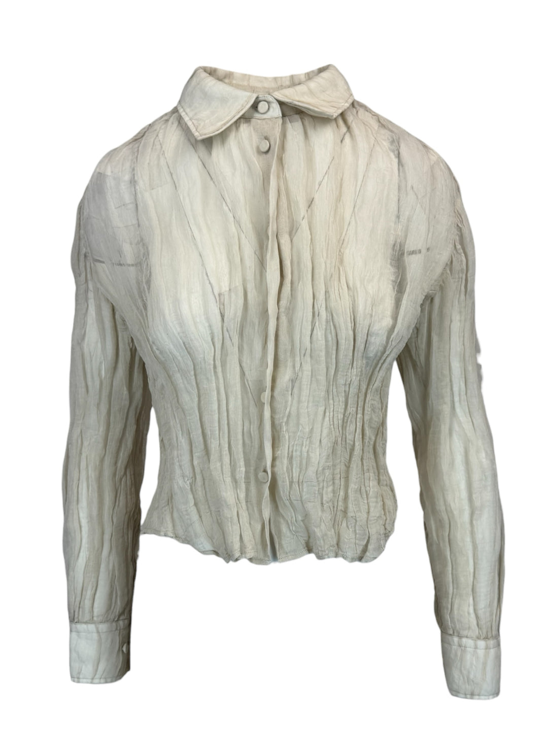 Khaite Size S Sheer Ruched Blouse