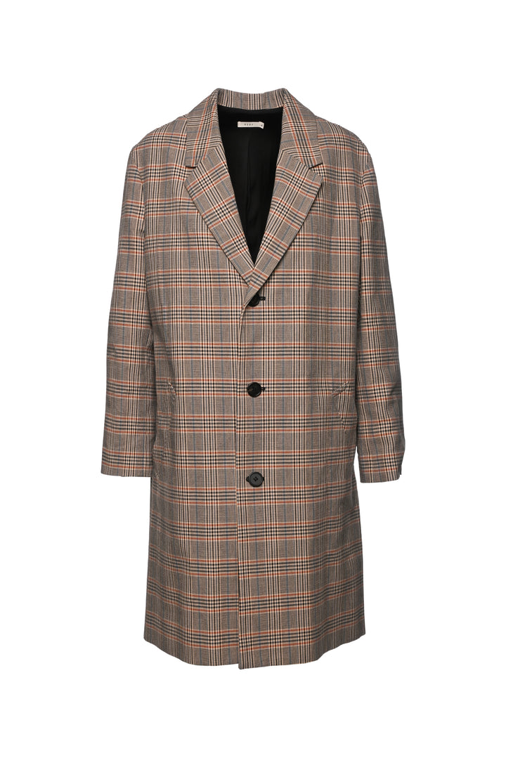 6397 Size M Plaid Trench Coat