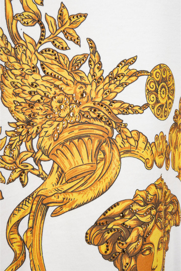 Versace Size XXXL Men's Crystal Embellished Baroque Medusa Graphic T-shirt