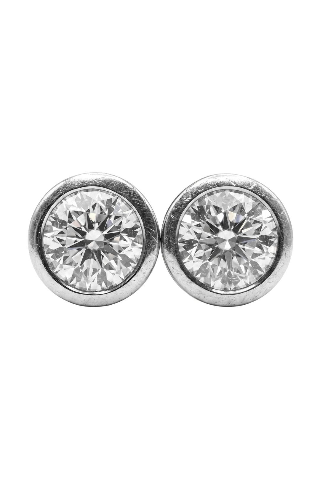 Stittgen 18K White Gold Diamond Stud Earrings