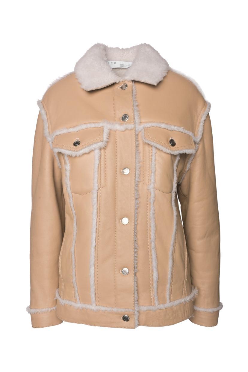 Iro Size 34 Shearling Trucker Jacket