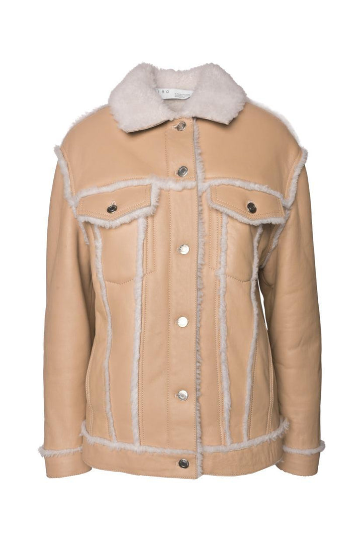 Iro Size 34 Shearling Trucker Jacket