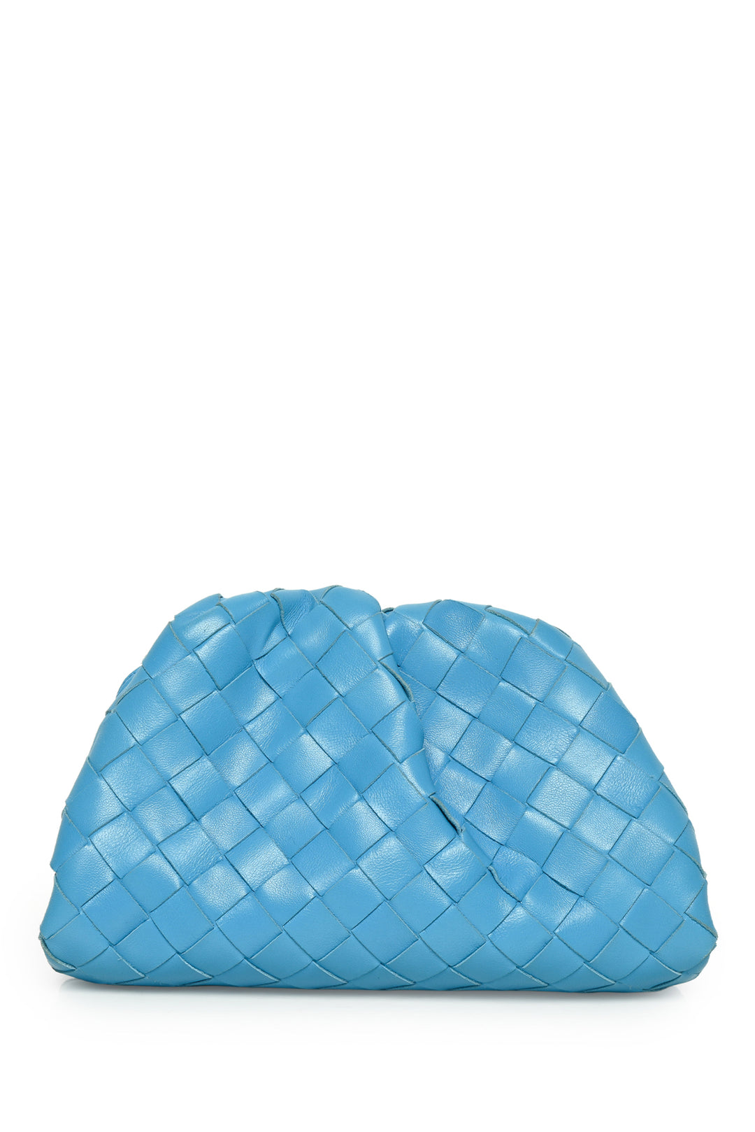 Bottega Veneta The Mini Pouch Intrecciato Leather Clutch Bag