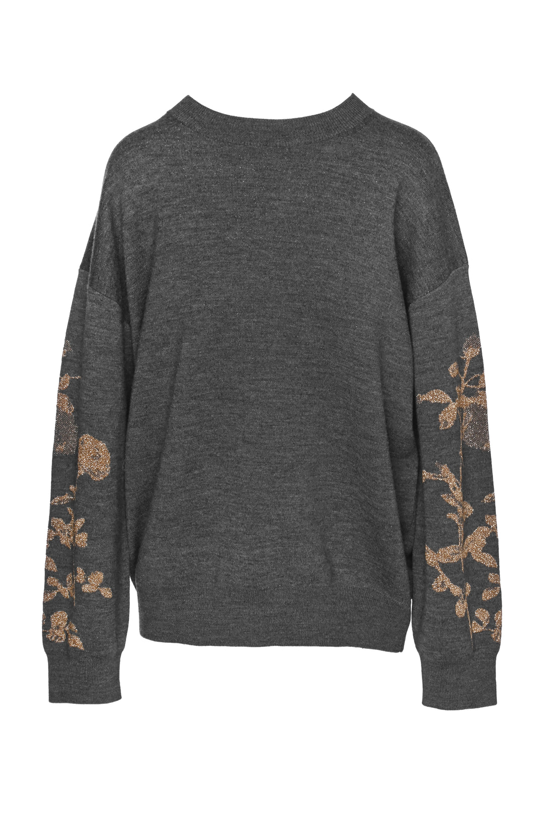 Dries Van Noten Size L Wool Floral Print Sleeve Sweater