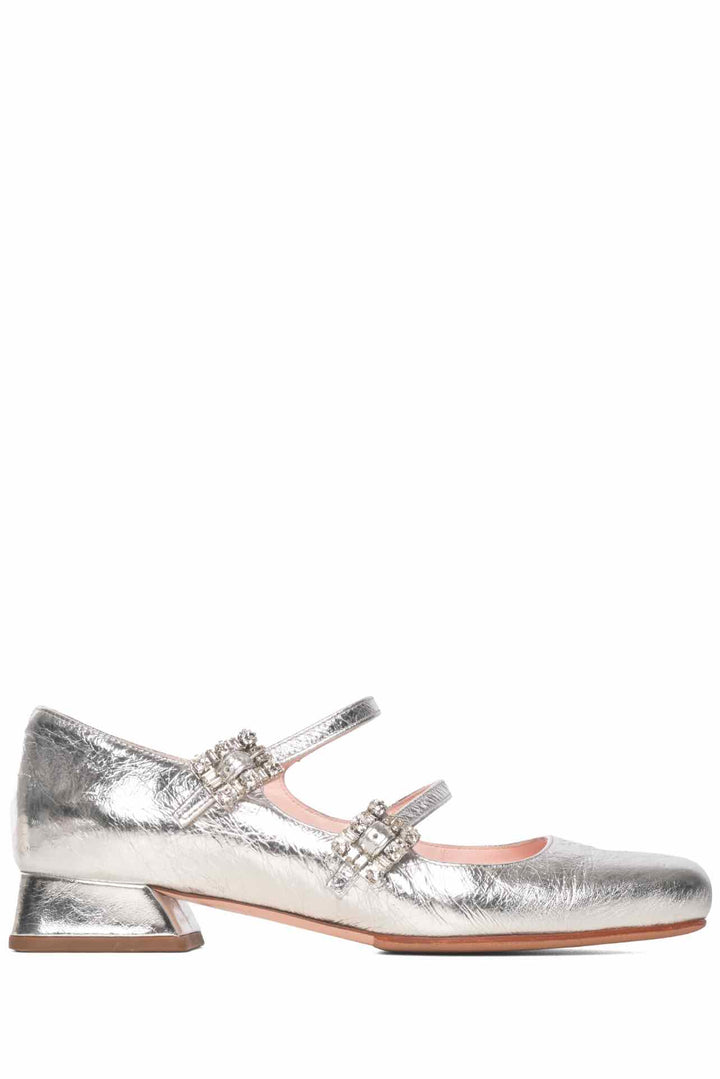 Roger Vivier Size 35.5 Mini TrÃ¨s Vivier Metallic Mary Jane Pumps