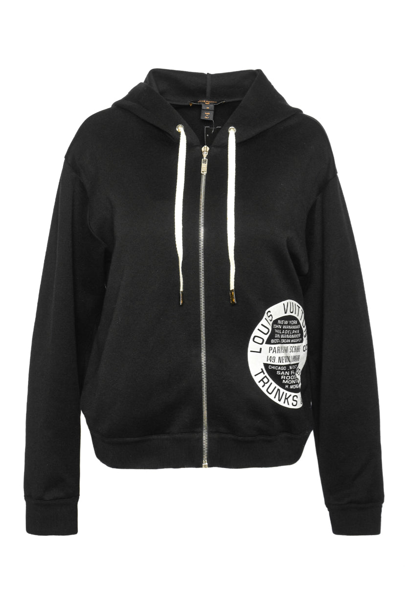 Louis Vuitton Size M LV Stamp Trunks & Bags Zip-Up Sweatshirt