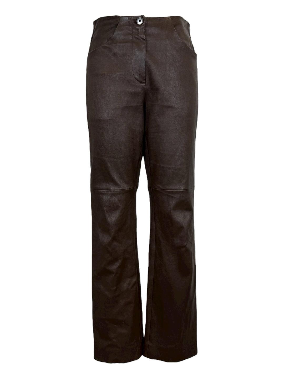 Brunello Cucinelli Size 4 Stretch Nappa Leather Ankle Pants