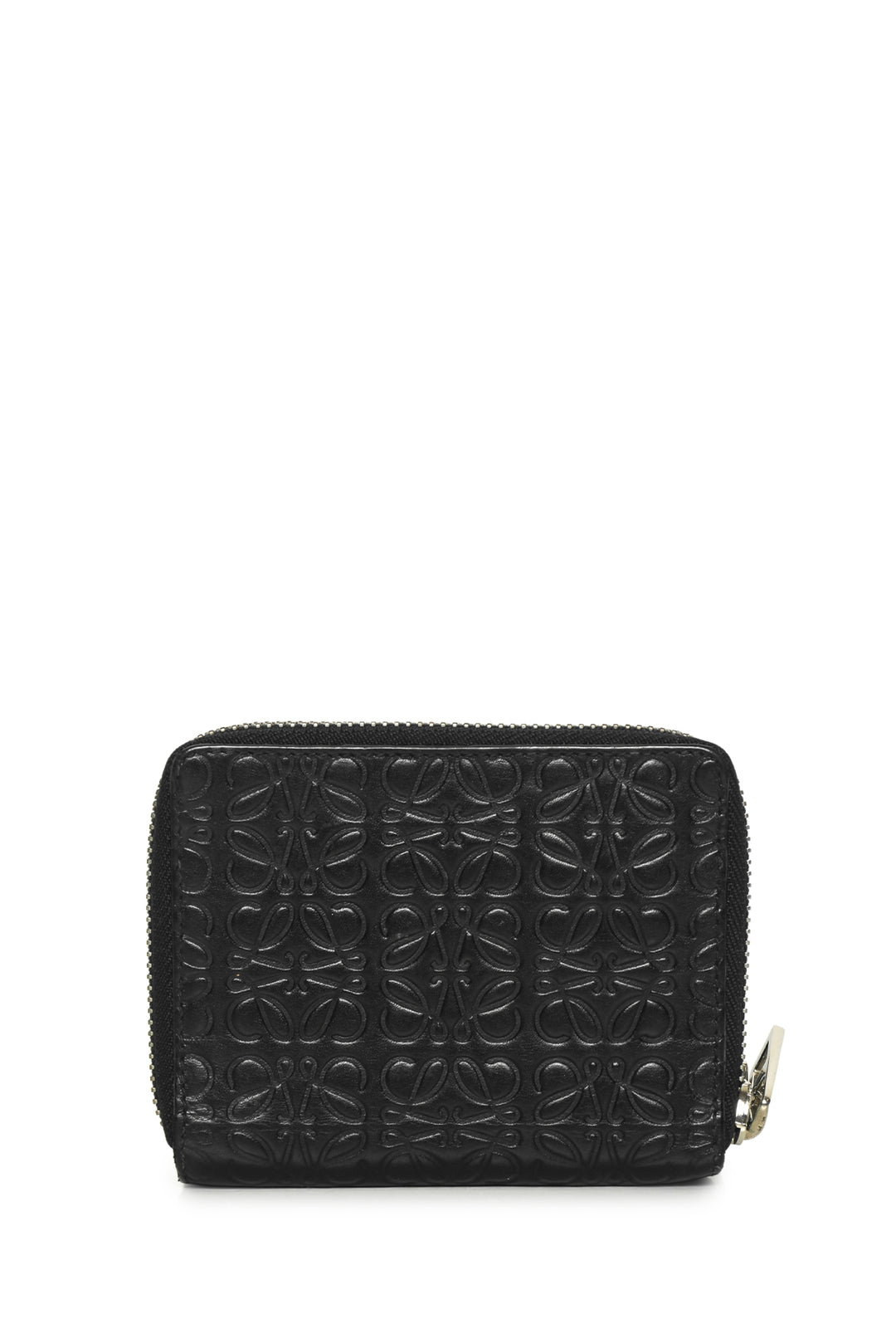 Loewe Repeat Embossed Calfskin Double Zipper Compact  Wallet