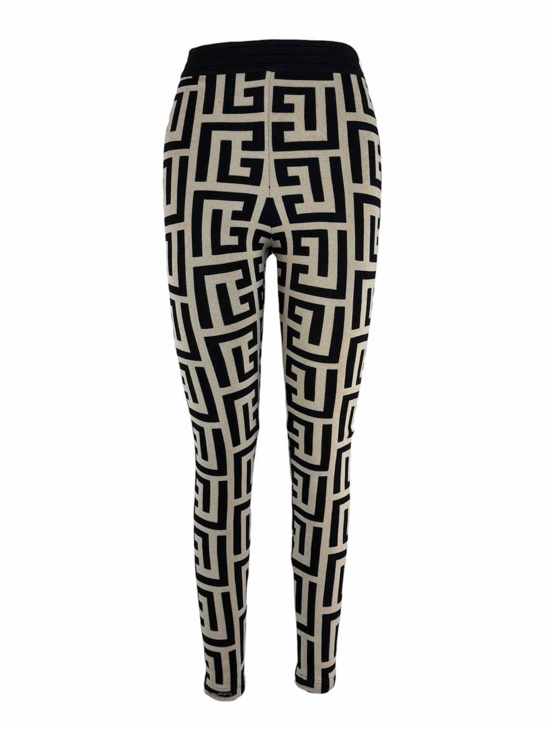 Balmain Size 34 Monogram Knitted Leggings