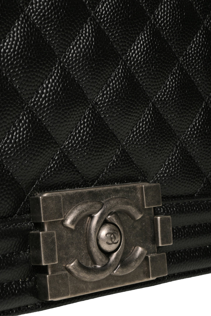 Chanel 2019 Caviar Quilted Medium Boy Bag