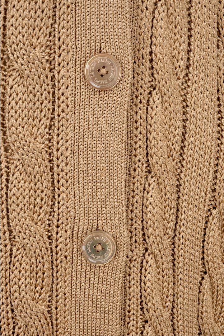 Ralph Lauren Size XL Cable Knit Silk Cardigan