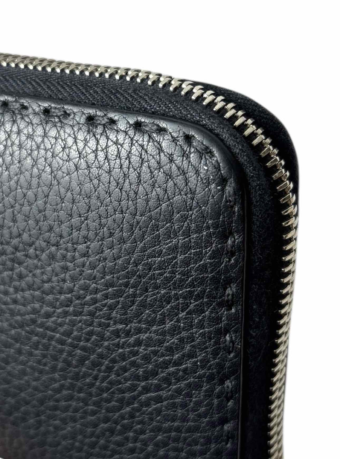 Fendi Pebbled Leather Zip Around Wallet