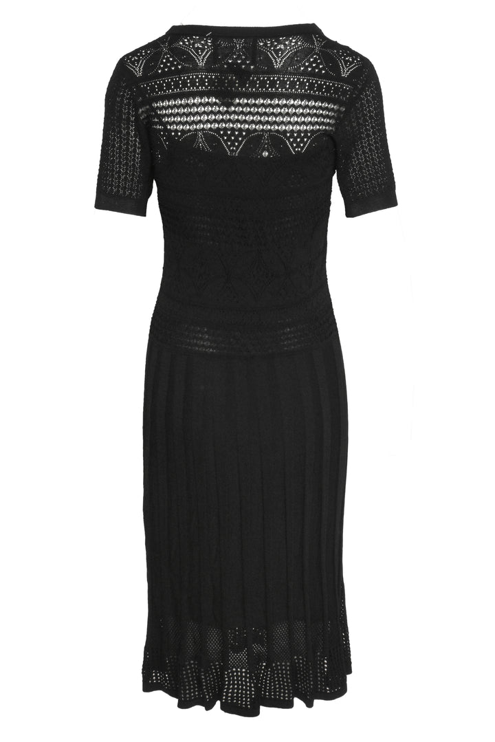 Boutique Moschino Size 8 Knit Pleated Midi Dress