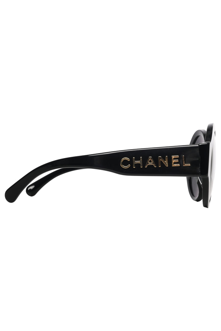 Chanel Logo Round Sunglasses