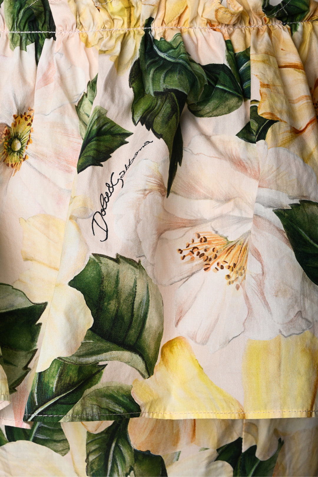 Dolce & Gabbana Size 10 Floral Print Cotton Poplin Mini Dress