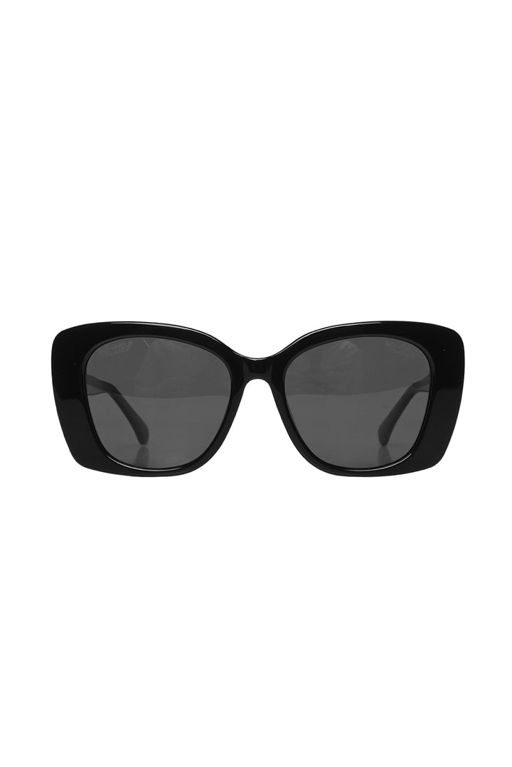 Chanel Embellished Logo Square Sunglasses