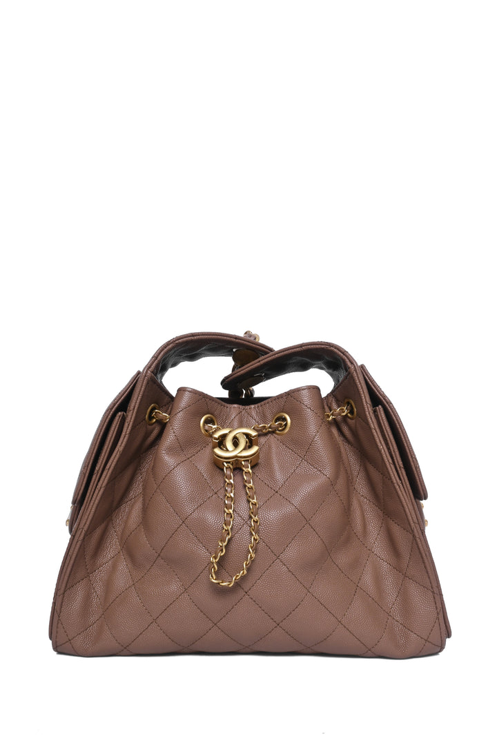 Chanel Grained Calfskin Quilted Small 25 Hobo