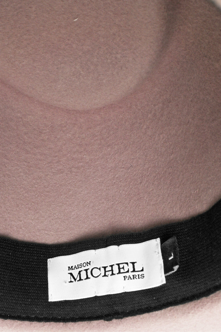Maison Michel Paris Size L Henrietta Fedora Hat