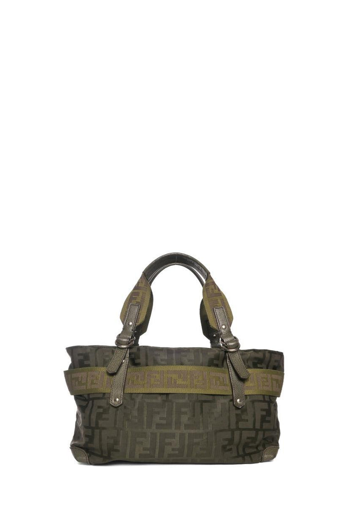 Fendi Zucca Nylon Zip Code Tote