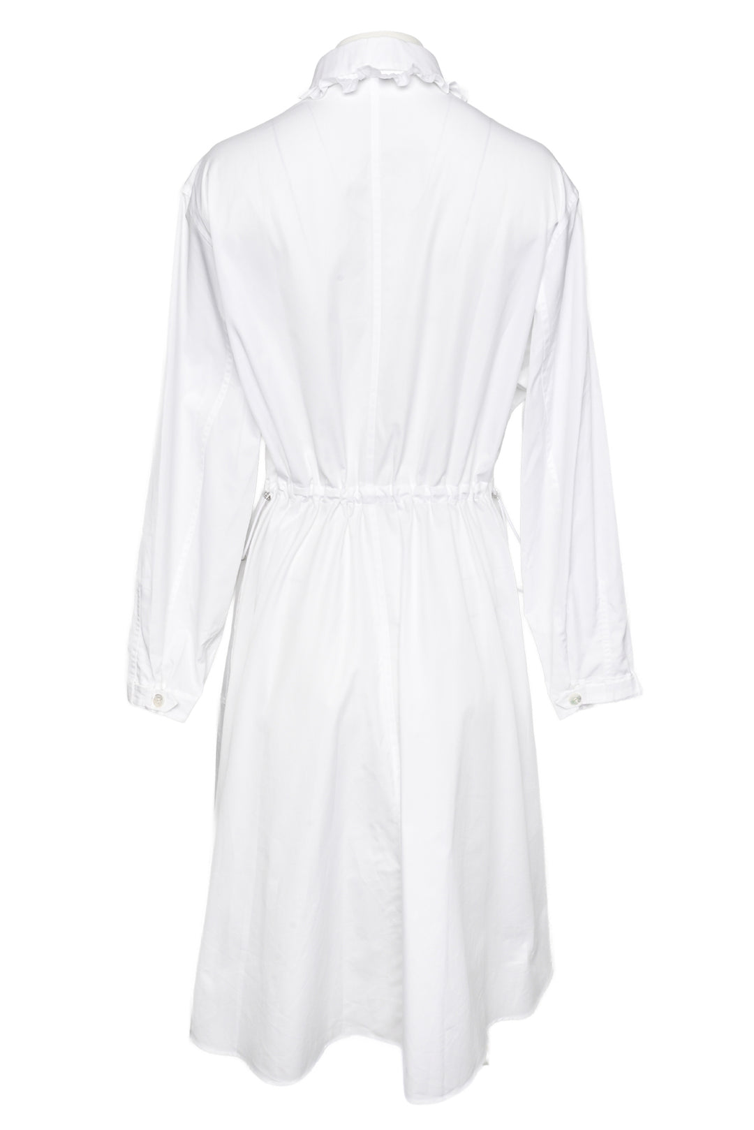 Hermes Size 4 Cotton Zip Cinched Midi Dress
