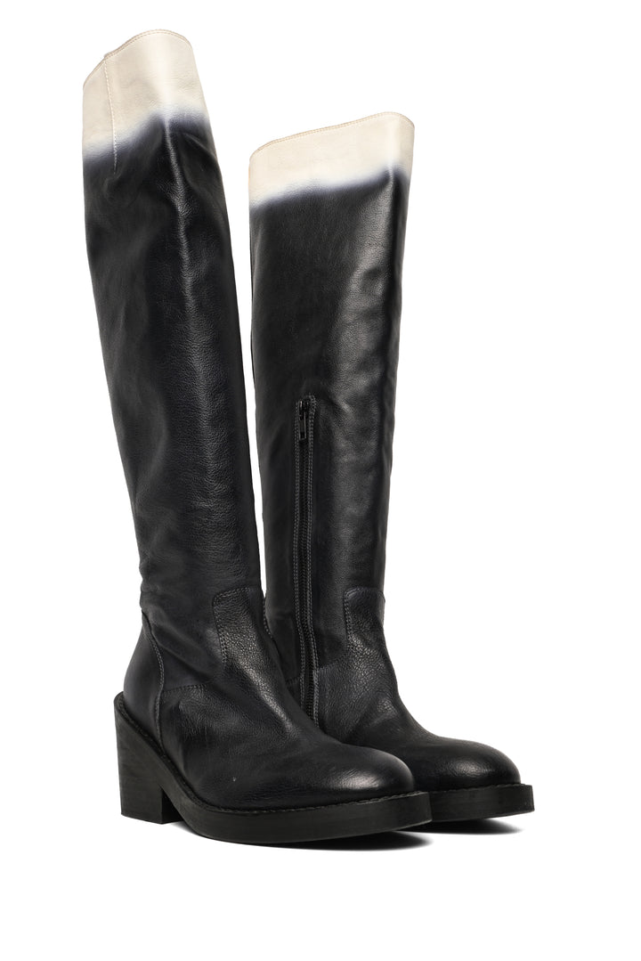 Ann Demeulemeester Size 39 Gradient Knee High Boots