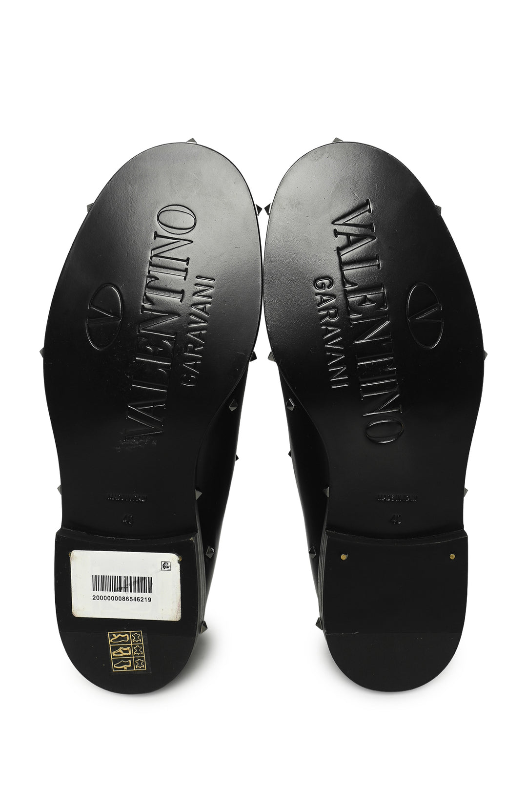 Valentino Size 40 Men's Aristopunk Micro Stud Derby Shoes