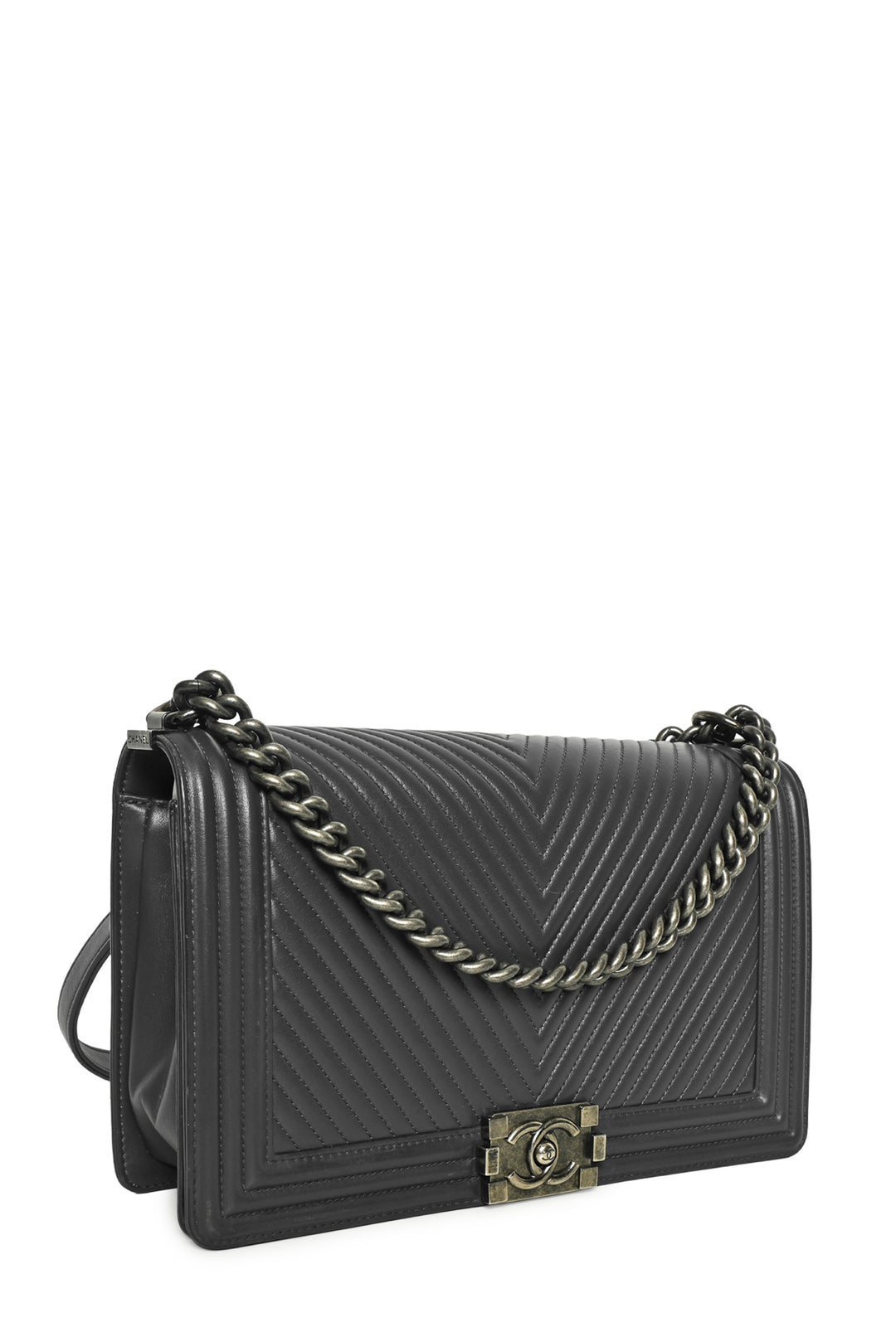 Chanel Chevron Quilted Lambskin New Medium Boy Bag Shoulder Bag