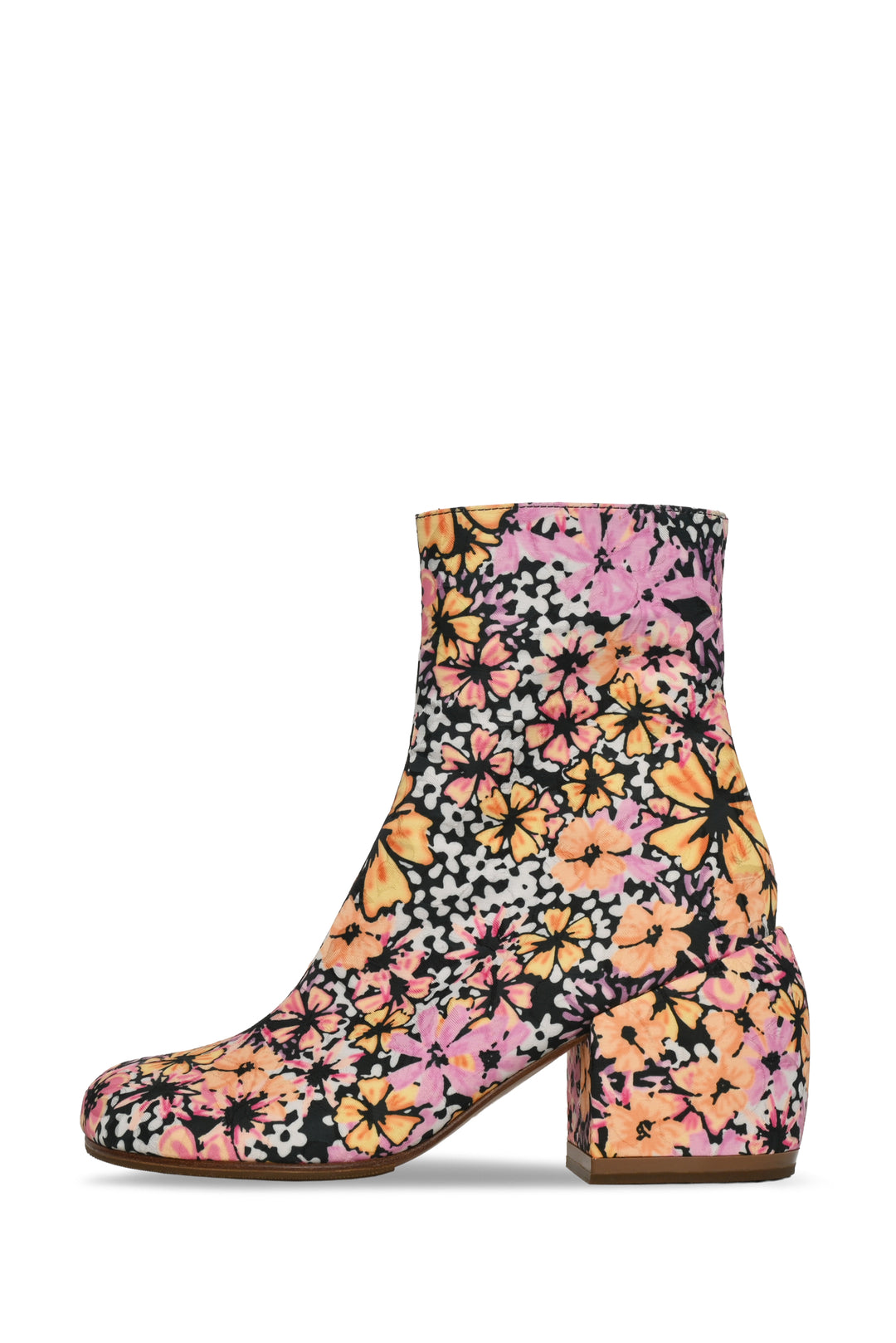 Dries Van Noten Size 38.5 Floral Ankle Boots