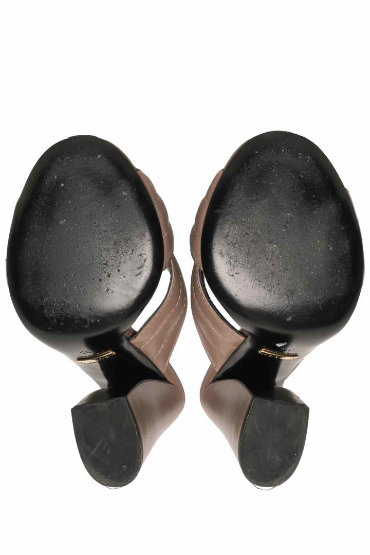 Gucci Size 35 Webby Crossover Heel Sandals