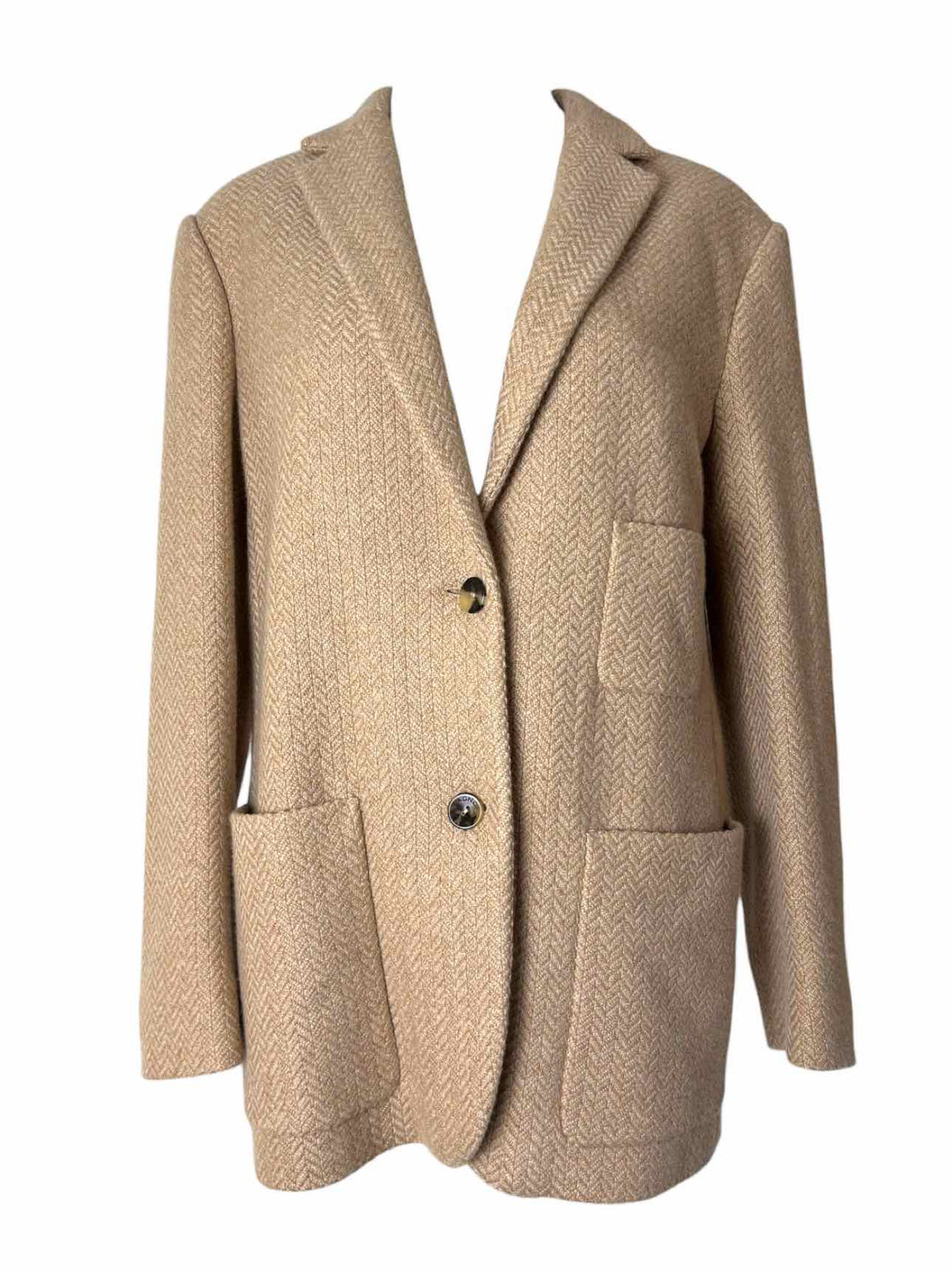 Agnona Size 44 Cashmere Knit Blazer