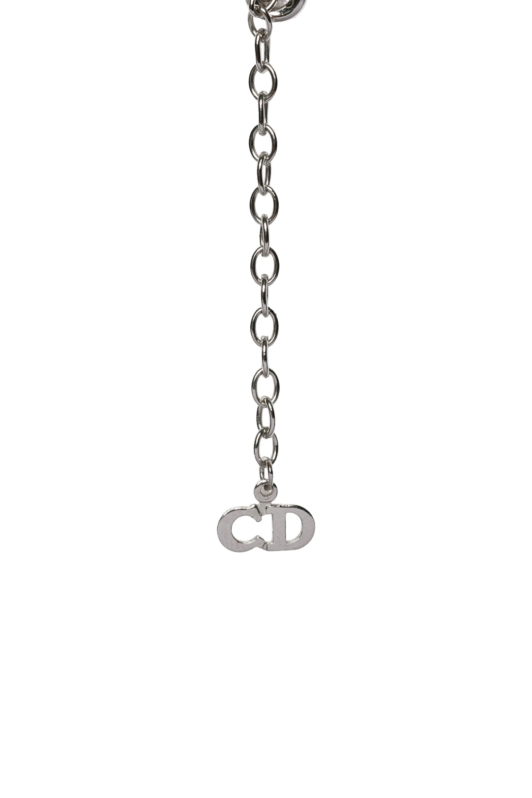 Dior Vintage CD & Crystal Pendant Necklace