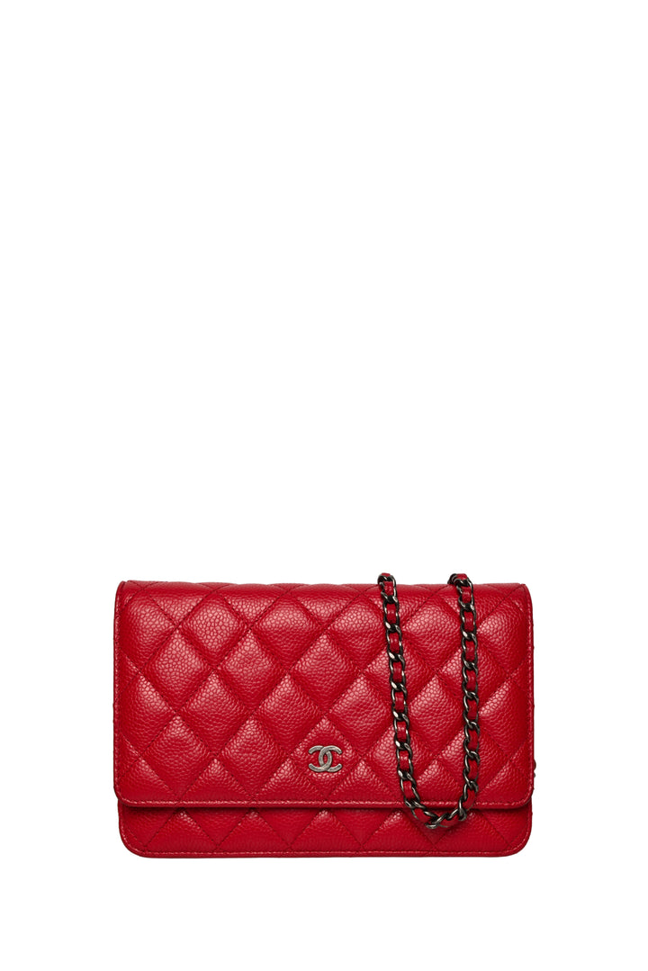 Chanel 2015-2016 Quilted Caviar Classic Wallet on Chain