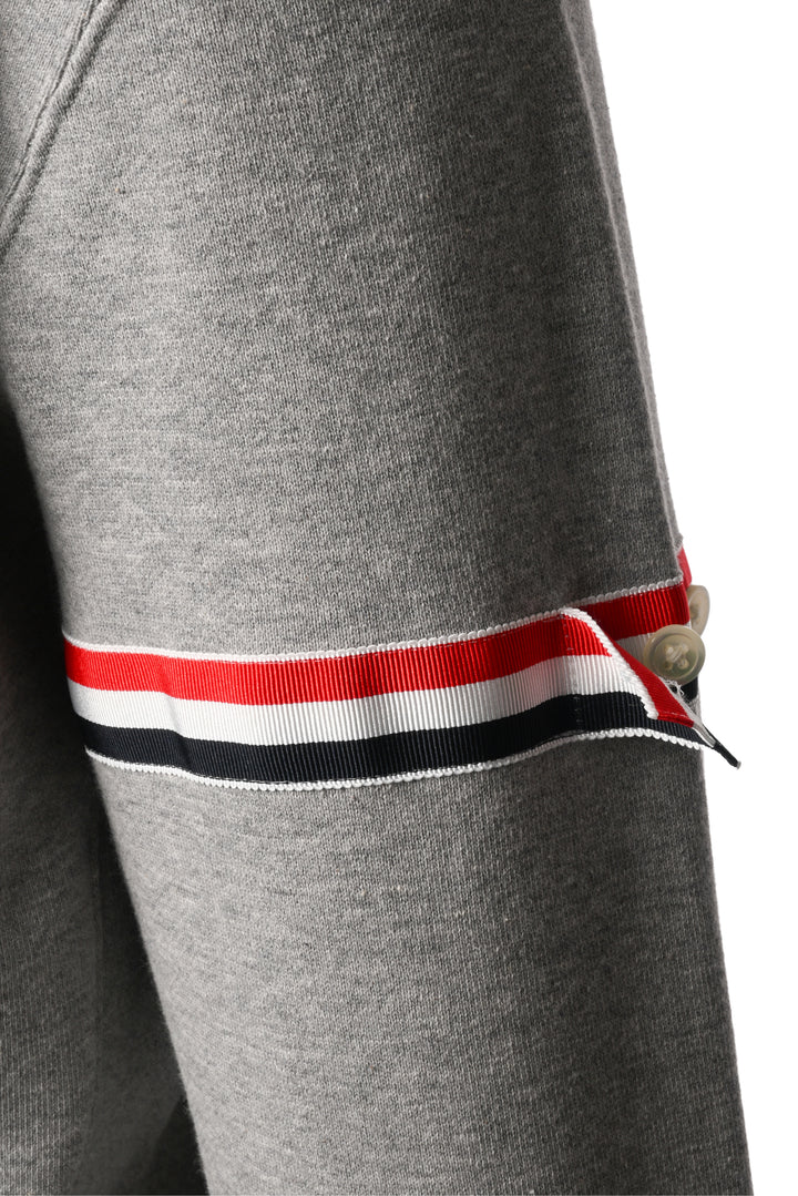 Thom Browne Size 1 Men's Loopback Jersey Armband Relaxed Zip Up Hoodie