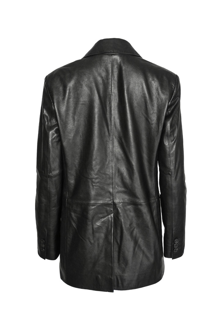 Weekend Max Mara Size 8 Marat Leather Blazer Jacket