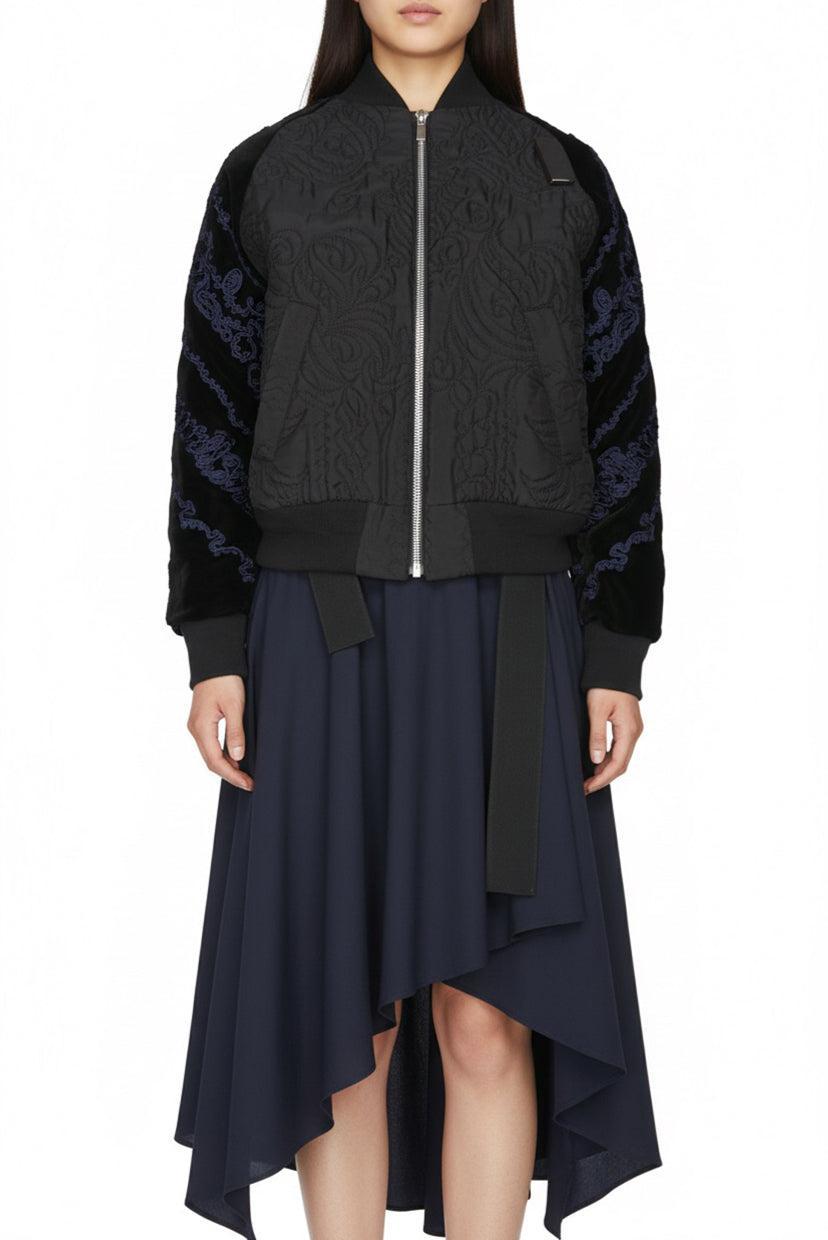 Sacai Size 2 Calligraphy Embroidered Bomber Jacket