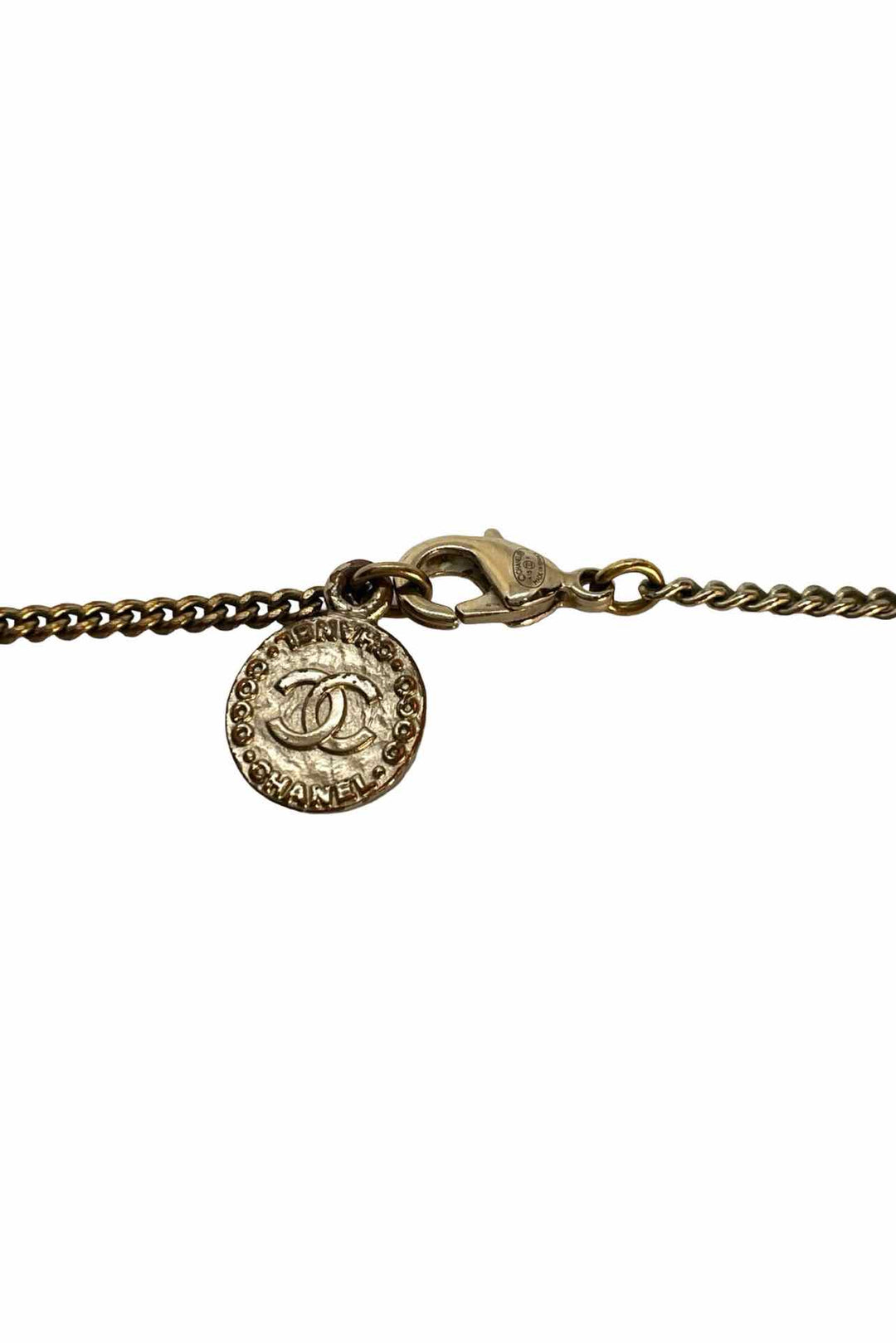 Chanel Pave CC Pendant Necklace